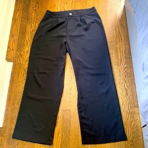 tailored trousers, fluid, black